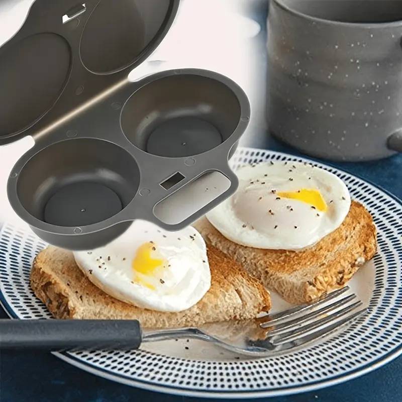 BUY 1 GET 1 FREE🔥2-Cavity Microwave Egg Poacher – Quick Oil-Free Egg Cooker for Easy Breakfasts