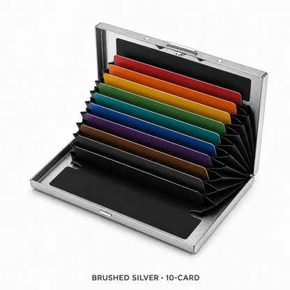 🔒RFID-Blocking Stainless Steel Card Wallet – Organized, Secure & Pocket-Ready