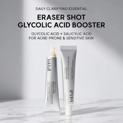 ✨Eraser Shot Glycolic Acid Booster, Daily Clarifying Multi-Acid Formula for Smoother, Clear-Looking Skin, 1.01 fl. oz.