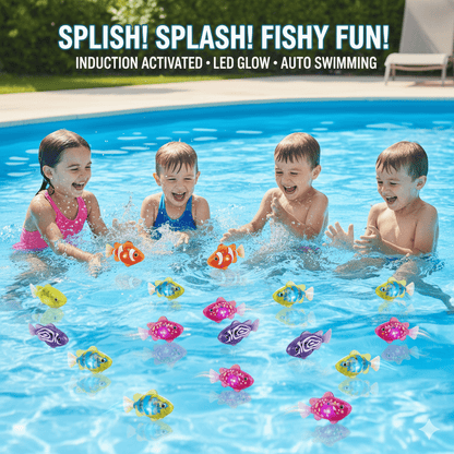 Electronic Pet Fish Bath Toy | LED Light Up | Auto-Swimming Bath Toy