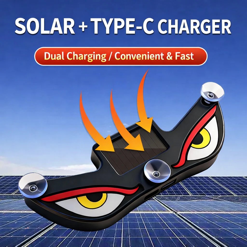 🔥Solar Demon Eye LED Car Window Light – Turn Your Ride Into a Beast