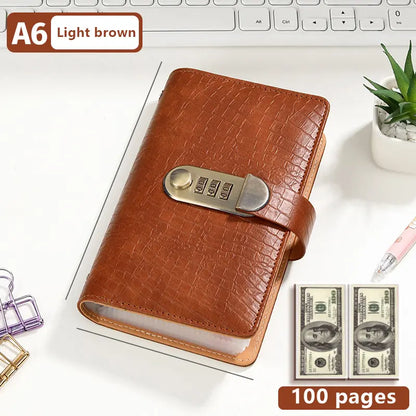 A6 Savings Notebook with Lock - Budget Planner & Organizer