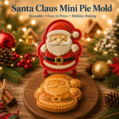 🎄8-Design Christmas Mini Pie Mold Collection | Reusable Embossed Molds for Shaping Detailed Santa, Snowman, Reindeer, Tree & Holiday Pies