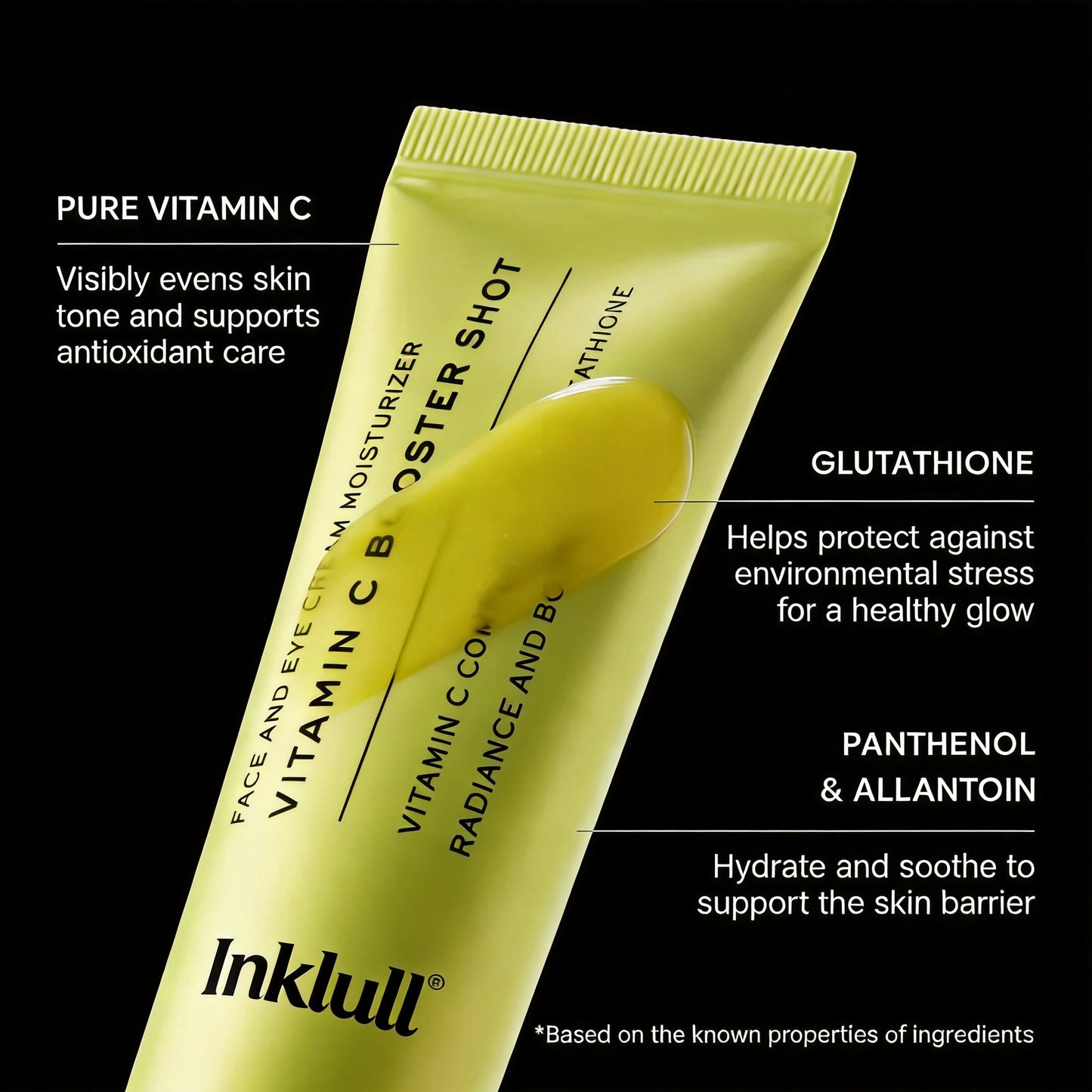 Inklull Vitamin C Booster Shot,Pure Vitamin C+ Glutathione for Bright,Healthy Skin Glow,30ml / 1.01 fl oz