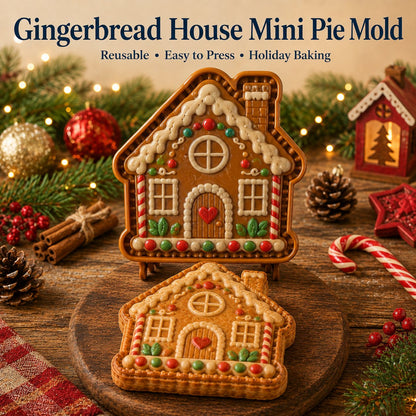 🎄8-Design Christmas Mini Pie Mold Collection | Reusable Embossed Molds for Shaping Detailed Santa, Snowman, Reindeer, Tree & Holiday Pies
