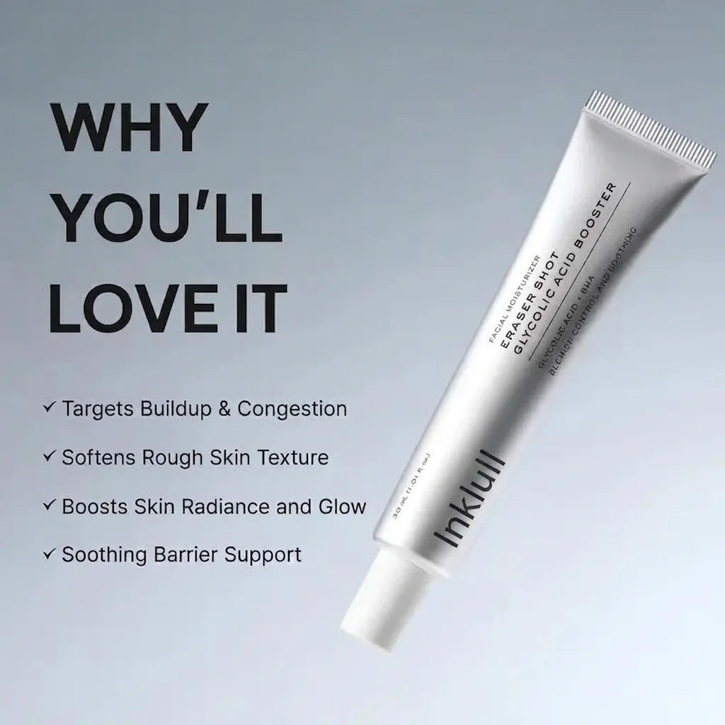 ✨Eraser Shot Glycolic Acid Booster, Daily Clarifying Multi-Acid Formula for Smoother, Clear-Looking Skin, 1.01 fl. oz.