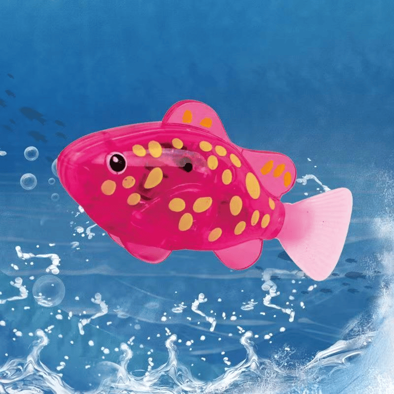 Electronic Pet Fish Bath Toy | LED Light Up | Auto-Swimming Bath Toy