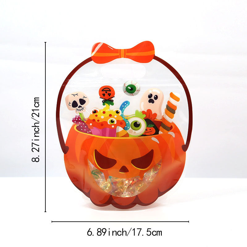 🎃50 Pcs Halloween Goodie Bags Plastic Candy Bag🎁