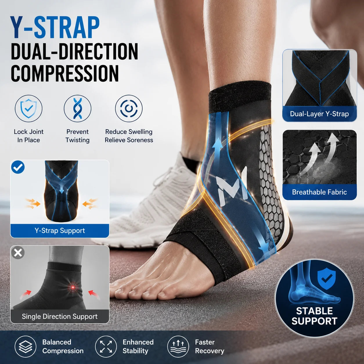 Ultra-Thin Breathable Ankle Support Brace