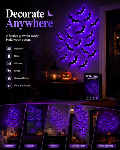 🦇3D Bat Light LED Decorations