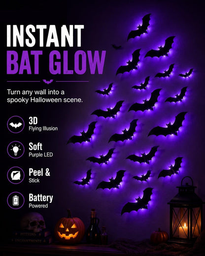 🦇3D Bat Light LED Decorations