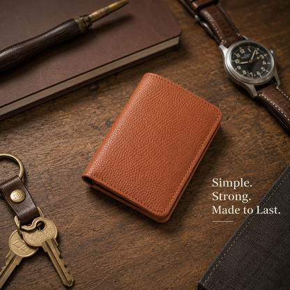 🔥100% Handmade Full-Grain Leather Wallet (Daniel Brooks 𝐇𝐚𝐧𝐝𝐦𝐚𝐝𝐞)