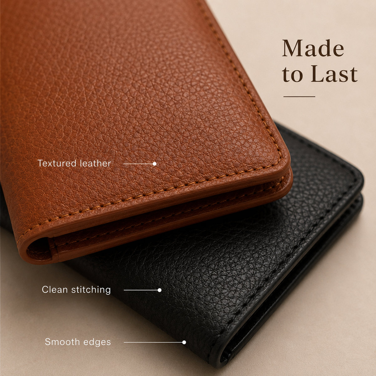 🔥100% Handmade Full-Grain Leather Wallet (Daniel Brooks 𝐇𝐚𝐧𝐝𝐦𝐚𝐝𝐞)