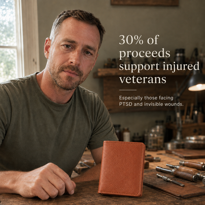 🔥100% Handmade Full-Grain Leather Wallet (Daniel Brooks 𝐇𝐚𝐧𝐝𝐦𝐚𝐝𝐞)