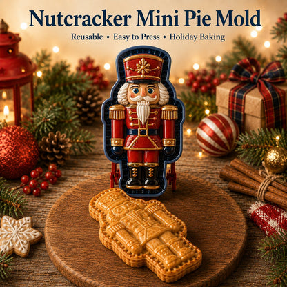 🎄8-Design Christmas Mini Pie Mold Collection | Reusable Embossed Molds for Shaping Detailed Santa, Snowman, Reindeer, Tree & Holiday Pies