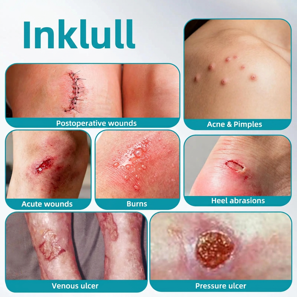 INKLULL® Medical-Grade Hydrocolloid Acne Patch Roll🌿 | Cuttable Overnight Spot Treatment | 2" × 16ft Large Roll