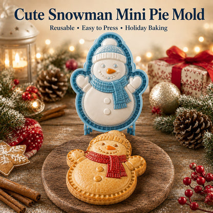 🎄8-Design Christmas Mini Pie Mold Collection | Reusable Embossed Molds for Shaping Detailed Santa, Snowman, Reindeer, Tree & Holiday Pies