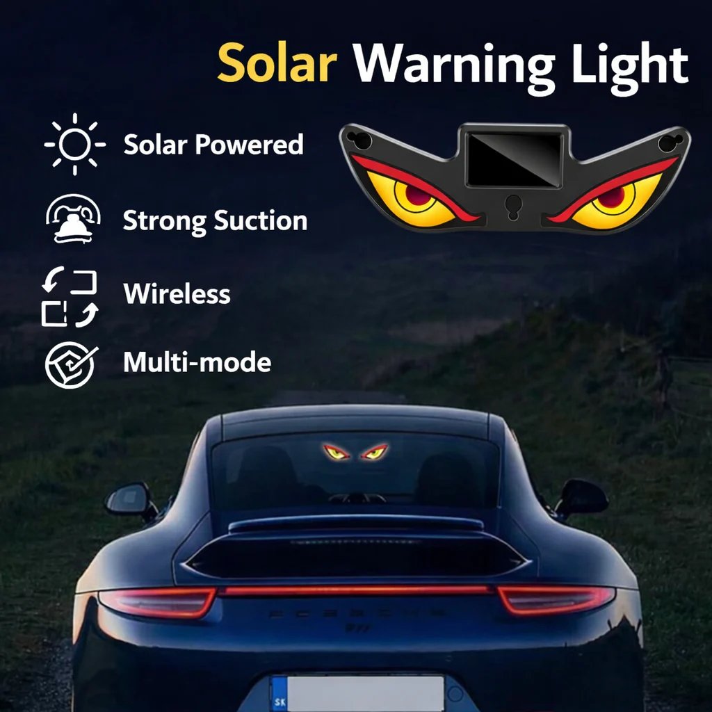 🔥Solar Demon Eye LED Car Window Light – Turn Your Ride Into a Beast