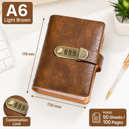 A6 Savings Notebook with Lock - Budget Planner & Organizer