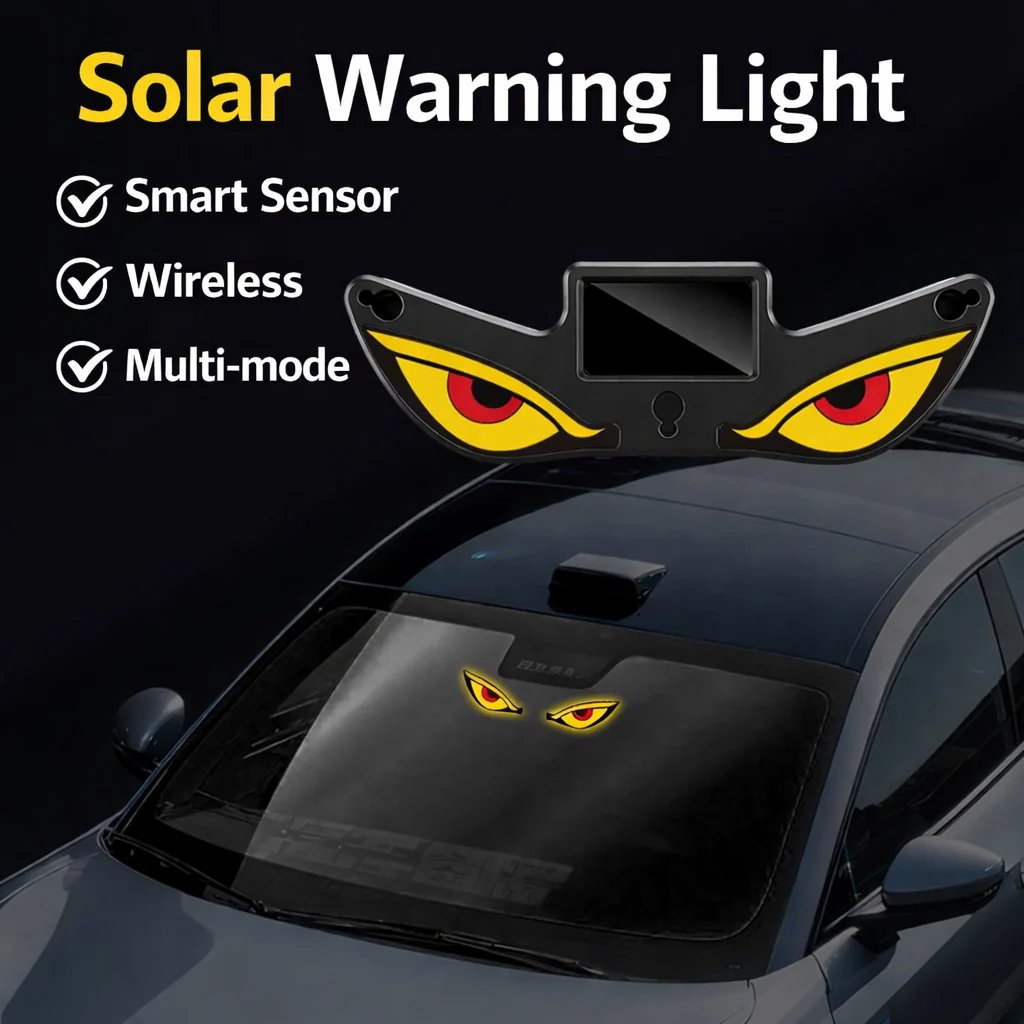 🔥Solar Demon Eye LED Car Window Light – Turn Your Ride Into a Beast