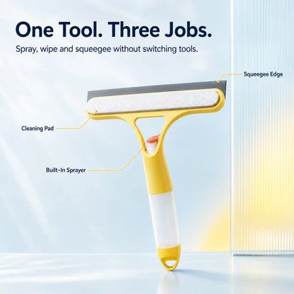 💧3-in-1 Spray Window Cleaning Squeegee