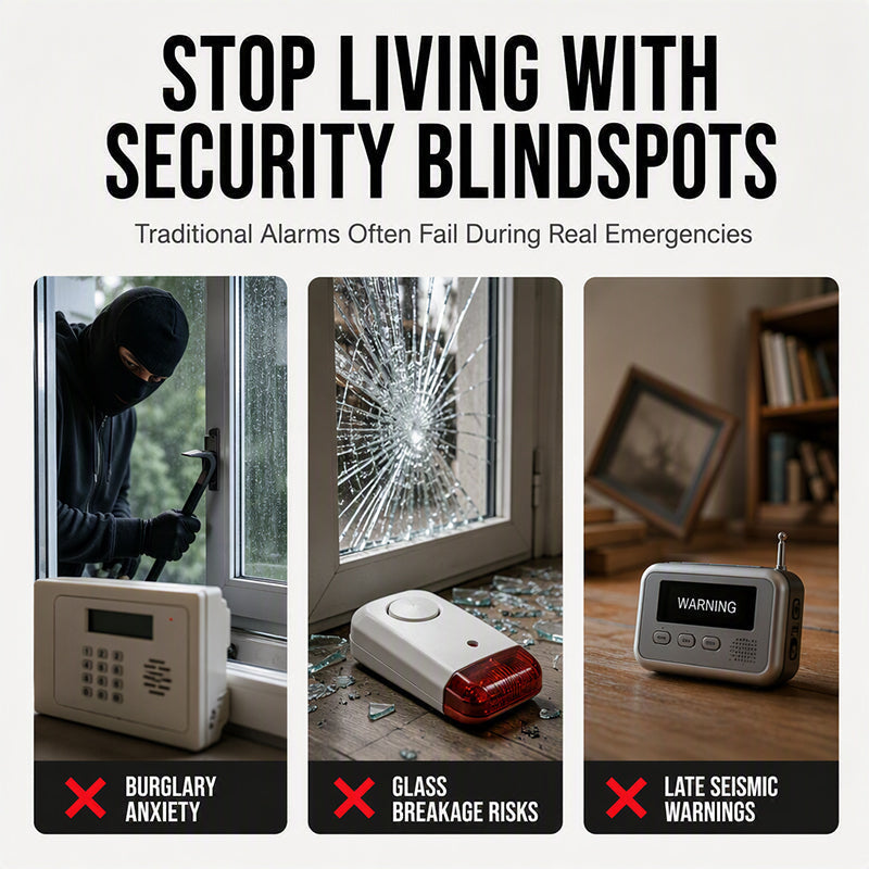 🚨 110dB Wireless Door & Window Vibration Alarm for Home Security